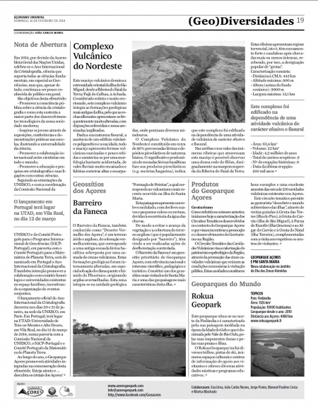 (GEO) Diversidades de 16 de fevereiro de 2014