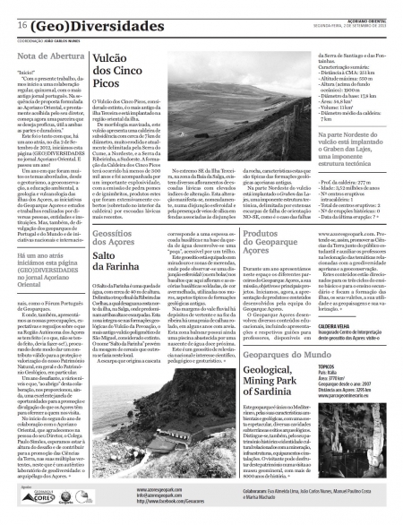 (GEO) Diversidades de 2 de setembro de 2013