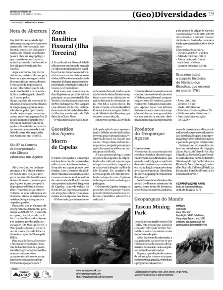 (GEO) Diversidades de 2 de março de 2014