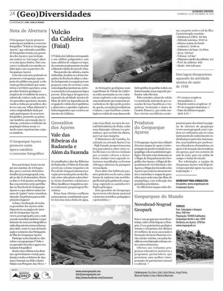 (GEO) Diversidades de 22 de dezembro de 2013