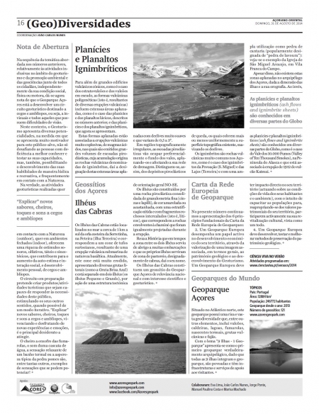 (GEO) Diversidades de 31 de agosto de 2014