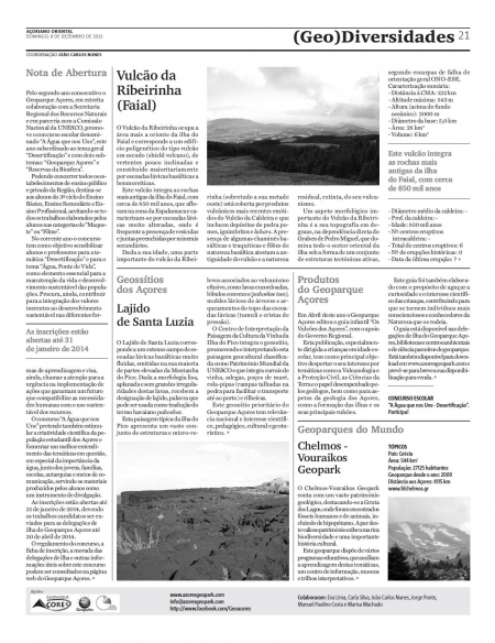 (GEO) Diversidades de 8 de dezembro de 2013