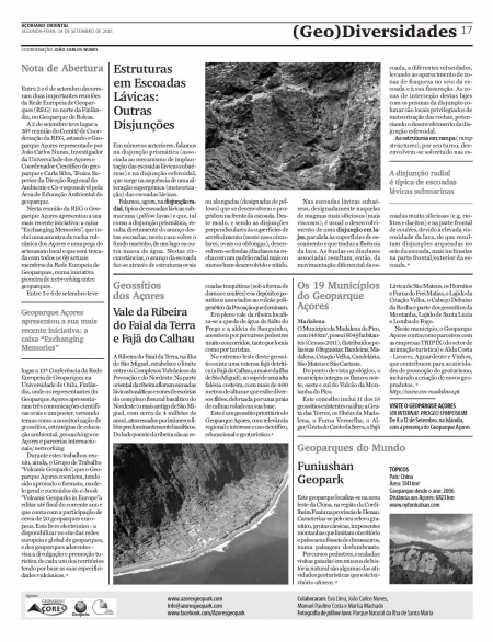 (GEO) Diversidades de 14 de setembro de 2015