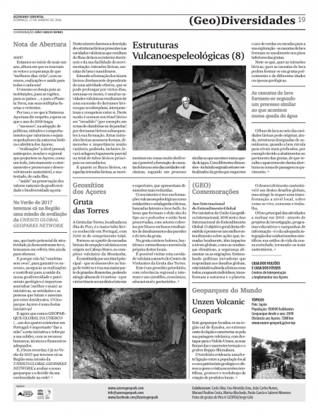 (GEO) Diversidades de 17 de janeiro de 2016