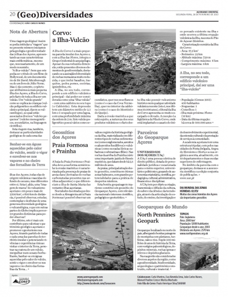 (GEO) Diversidades de 18 de fevereiro de 2013