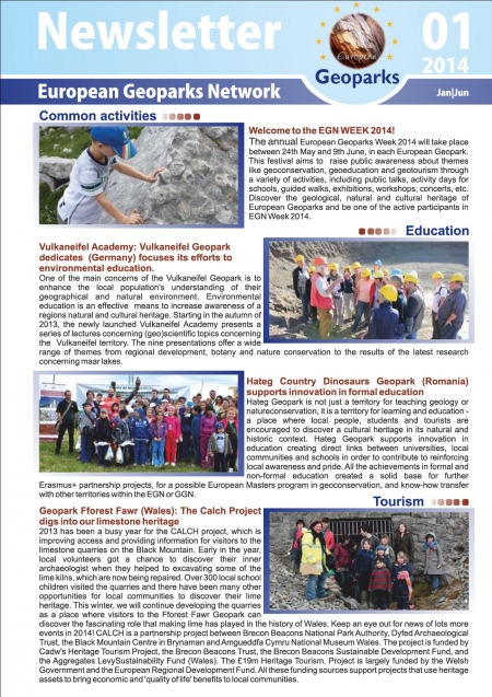 European Geoparks Network – Newsletter n.º 1