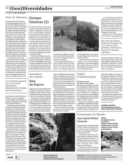 (GEO) Diversidades de 10 de abril de 2016