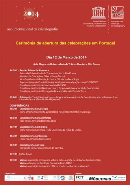 Comemorações do Ano Internacional da Cristalografia.